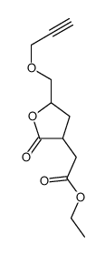 2-Oxo-5-(2-propynyloxymethyl)tetrahydro-3-furanacetic acid ethyl ester Structure