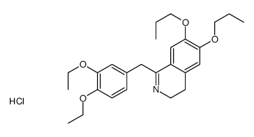 1-[(3,4-diethoxyphenyl)methyl]-6,7-dipropoxy-3,4-dihydroisoquinoline,hydrochloride Structure