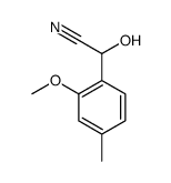 Mandelonitrile, 2-methoxy-4-methyl- (5CI) Structure