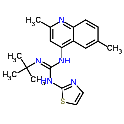 2-tert-butyl-1-(2,6-dimethylquinolin-4-yl)-3-(1,3-thiazol-2-yl)guanidine Structure