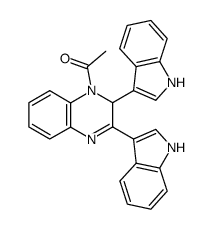 1-(2,3-di(1H-indol-3-yl)quinoxalin-1(2H)-yl)ethan-1-one Structure