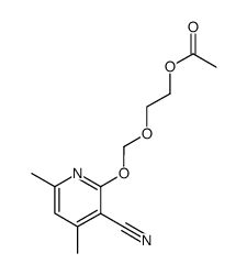 2-[(2-acetoxyethoxymethoxy)]-4,6-dimethylpyridine-3-carbonitrile Structure