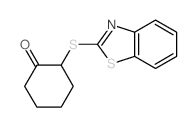 2-benzothiazol-2-ylsulfanylcyclohexan-1-one结构式