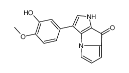 3-(3-hydroxy-4-methoxyphenyl)-1H-pyrrolo[2,3-b]pyrrolizin-8-one Structure