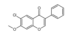6-chloro-7-methoxy-3-phenylchromen-4-one结构式