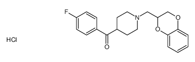 [1-(2,3-dihydro-1,4-benzodioxin-3-ylmethyl)piperidin-4-yl]-(4-fluorophenyl)methanone,hydrochloride Structure