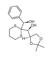 (1R)-4,5-O-Isopropyliden-1-C-phenyl-D-xylulose-trimethylendithioacetal结构式