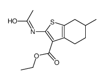 ethyl 2-acetamido-6-methyl-4,5,6,7-tetrahydro-1-benzothiophene-3-carboxylate Structure