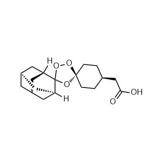 Rel-2-((1R,3R,4’’S,5R,5’S,7R)-Dispiro[Adamantane-2,3’-[1,2,4]Trioxolane-5’,1’’-Cyclohexan]-4’’-Yl)Acetic Acid Structure