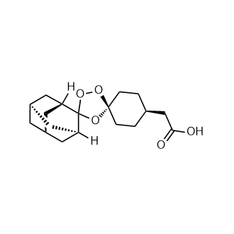 rel-2-((1R,3R,4''S,5R,5'S,7R)-二螺[金刚烷-2,3'-[1,2,4]三氧杂环戊烷-5',1'-环己烷-4''-基)乙酸图片