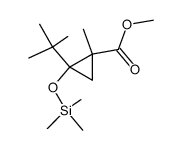 c-2-tert-Butyl-1-methyl-t-2-(trimethylsiloxy)-r-1-cyclopropancarbonsaeure-methylester结构式