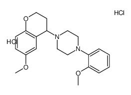 1-(6-methoxy-3,4-dihydro-2H-chromen-4-yl)-4-(2-methoxyphenyl)piperazine,dihydrochloride结构式