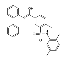 N-(biphenyl-2-yl)-3-(N-(2,5-dimethylphenyl)sulfamoyl)-4-Methylbenzamide结构式