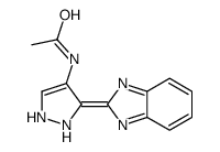 N-[3-(benzimidazol-2-ylidene)-1,2-dihydropyrazol-4-yl]acetamide Structure