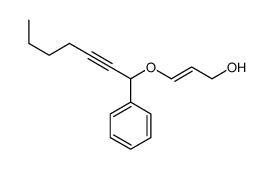 3-(1-phenylhept-2-ynoxy)prop-2-en-1-ol结构式