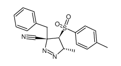 (3S,4S,5S)-3-benzyl-5-methyl-4-[p-tolylsulfonyl]-4,5-dihydro-3H-pyrazole-3-carbonitrile结构式
