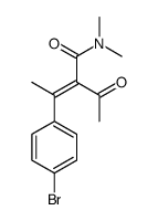 2-acetyl-3-(4-bromophenyl)-N,N-dimethylbut-2-enamide结构式