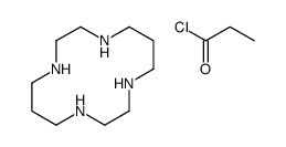 propanoyl chloride,1,4,8,11-tetrazacyclotetradecane Structure