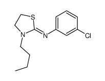 3-butyl-N-(3-chlorophenyl)-1,3-thiazolidin-2-imine结构式