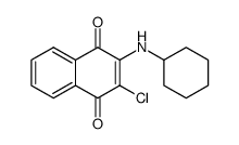 2-(cyclohexylamino)-3-chloro-1,4-naphthoquinone结构式