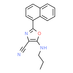 2-(naphthalen-1-yl)-5-(propylamino)-1,3-oxazole-4-carbonitrile structure