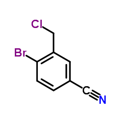 4-bromo-3-(chloromethyl)benzonitrile结构式