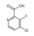 4-氯-3-氟吡啶-2-甲酸结构式