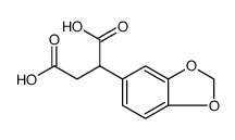 Butanedioic acid, 2-(1,3-benzodioxol-5-yl) Structure