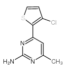 4-(3-氯-2-噻吩)-6-甲基-2-氨基嘧啶结构式