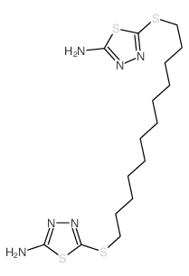 1,3,4-Thiadiazol-2-amine,5,5'-[1,12-dodecanediylbis(thio)]bis- (9CI) Structure