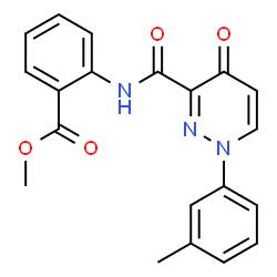 Methyl 2-({[1-(3-methylphenyl)-4-oxo-1,4-dihydro-3-pyridazinyl]carbonyl}amino)benzoate structure