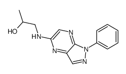 1-[(1-phenylpyrazolo[3,4-b]pyrazin-5-yl)amino]propan-2-ol结构式