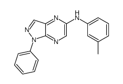 N-(3-methylphenyl)-1-phenylpyrazolo[3,4-b]pyrazin-5-amine结构式