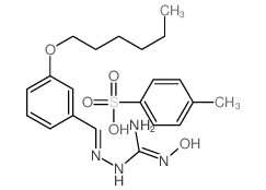 2-[(3-hexoxyphenyl)methylideneamino]-1-hydroxy-guanidine; 4-methylbenzenesulfonic acid Structure