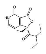 (S)-1-ethyl-3,4-dioxo-1,3,4,5-tetrahydro-furo[3,4-c]pyridine-1-carboxylic acid diethylamide结构式