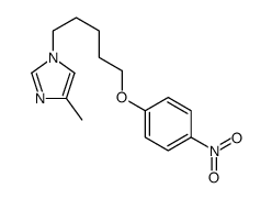 4-methyl-1-[5-(4-nitrophenoxy)pentyl]imidazole结构式