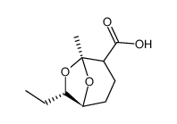 7-Ethyl-5-methyl-6,8-dioxabicyclo<3.2.1>octane-4-carboxylic acid Structure