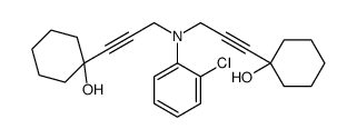 1-[3-[2-chloro-N-[3-(1-hydroxycyclohexyl)prop-2-ynyl]anilino]prop-1-ynyl]cyclohexan-1-ol结构式