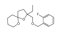 2-ethyl-2-[(2-fluorophenyl)methoxymethyl]-1,10-dioxaspiro[4.5]decane结构式