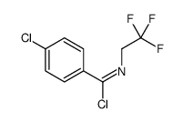 4-chloro-N-(2,2,2-trifluoroethyl)benzenecarboximidoyl chloride结构式