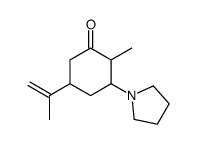 2-methyl-5-prop-1-en-2-yl-3-pyrrolidin-1-ylcyclohexan-1-one Structure