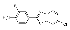 4-(6-chloro-1,3-benzothiazol-2-yl)-2-fluoroaniline结构式