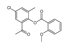 (2-acetyl-4-chloro-6-methylphenyl) 2-methoxybenzoate结构式