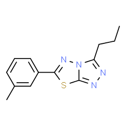 1,2,4-TRIAZOLO[3,4-B][1,3,4]THIADIAZOLE, 6-(3-METHYLPHENYL)-3-PROPYL-结构式