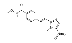 N-ethoxy-4-[2-(1-methyl-5-nitroimidazol-2-yl)ethenyl]benzamide结构式