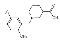 1-(2,5-dimethylbenzyl)piperidine-3-carboxylic acid结构式