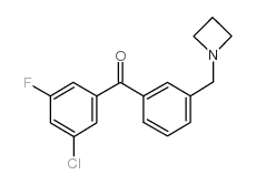 3'-AZETIDINOMETHYL-3-CHLORO-5-FLUOROBENZOPHENONE structure
