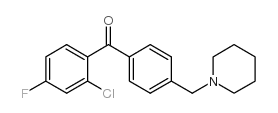 2-CHLORO-4-FLUORO-4'-PIPERIDINOMETHYL BENZOPHENONE结构式