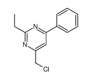 4-(chloromethyl)-2-ethyl-6-phenylpyrimidine结构式