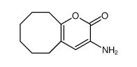 3-amino-5,6,7,8,9,10-hexahydrocycloocta[b]pyran-2-one结构式